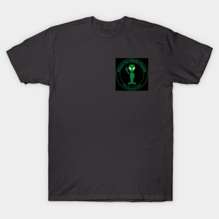 Alien small Logo Green with  Black background T-Shirt